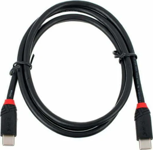 Lindy Black USB 3.1 Cable USB-C male - USB-C 60W Μαύρο 1m 36906