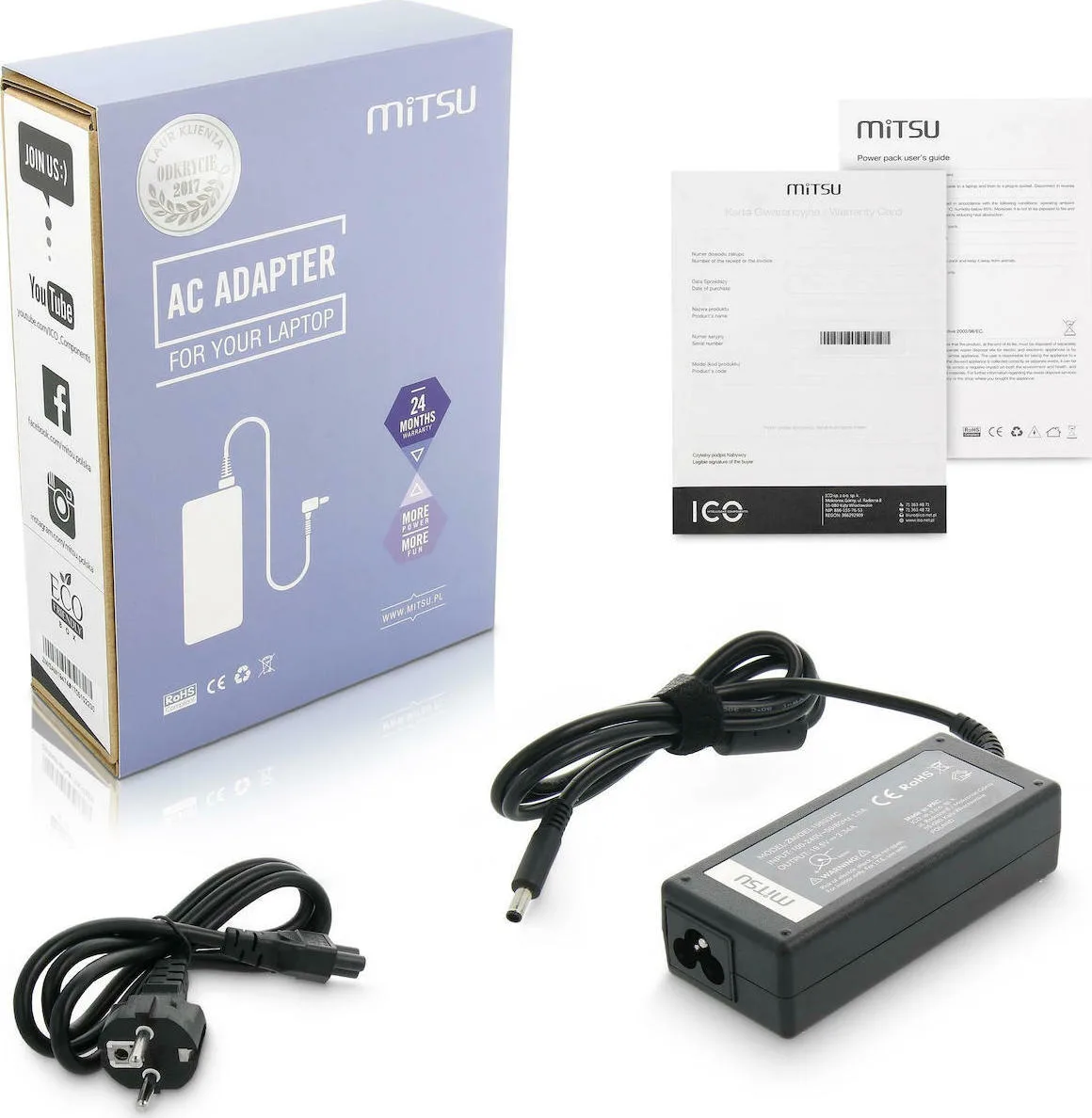 20210105111618_mitsu_ac_adapter_65w_zm_del195334c Mitsu Φορτιστής Laptop 65W 19.5V 3.34A για Dell με Αντάπτορα Τροφοδοσίας 5ZM018 - Image 1