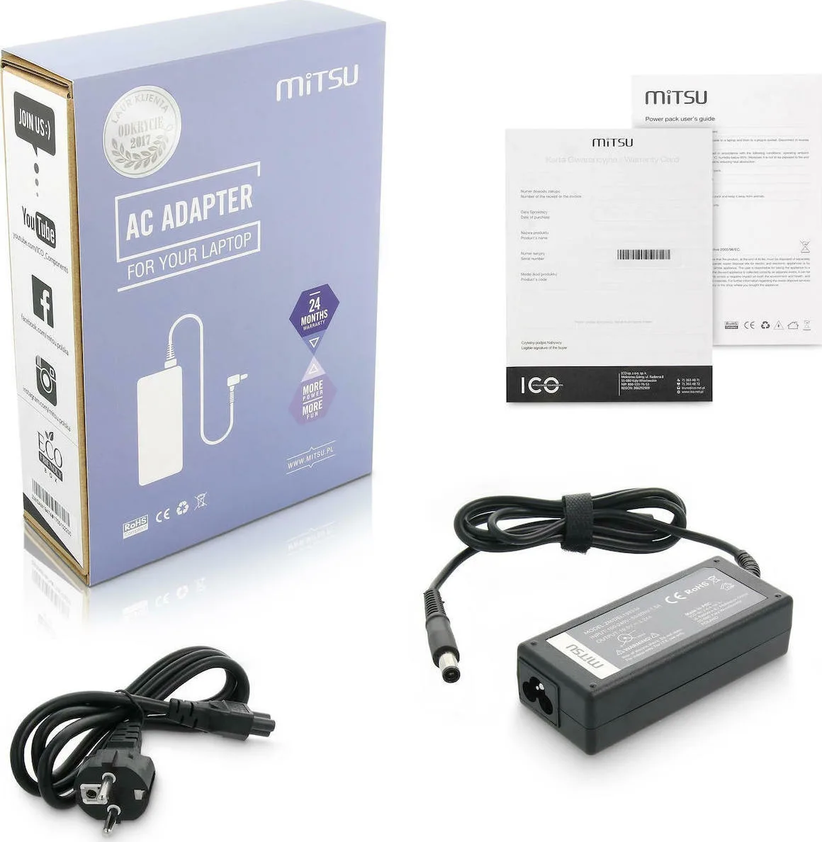20210105112030_mitsu_ac_adapter_65w_5zm017 Mitsu Φορτιστής Laptop 65W 19.5V 3.34A για Dell με Αποσπώμενο Καλώδιο Τροφοδοσίας 5ZM017 - Image 1