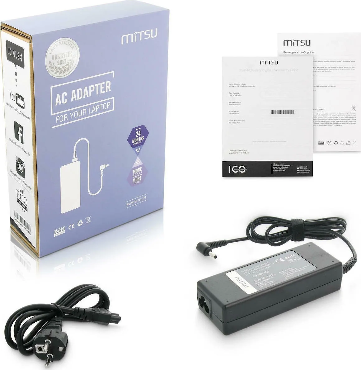 20210105112157_mitsu_ac_adapter_90w_5zm020 Mitsu Φορτιστής Laptop 90W 19.5V 4.62A για Dell με Αποσπώμενο Καλώδιο Τροφοδοσίας 5ZM020 - Image 1