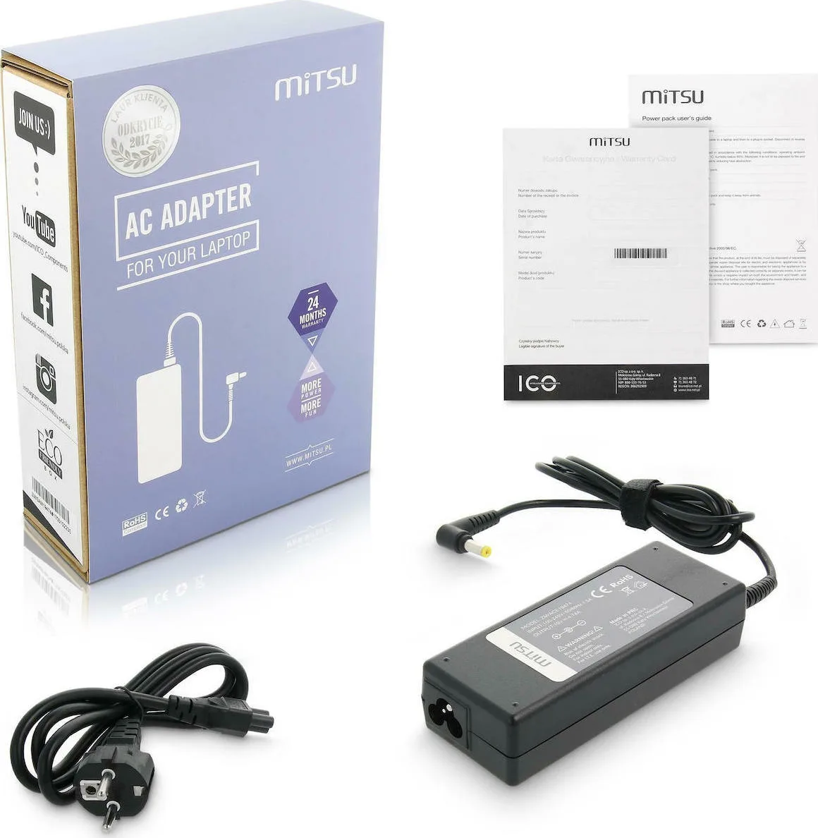 20210105112428_mitsu_ac_adapter_90w_5zm006 Mitsu Φορτιστής Laptop 90W 19V 4.74A για Acer με Αποσπώμενο Καλώδιο Τροφοδοσίας 5ZM006 - Image 1