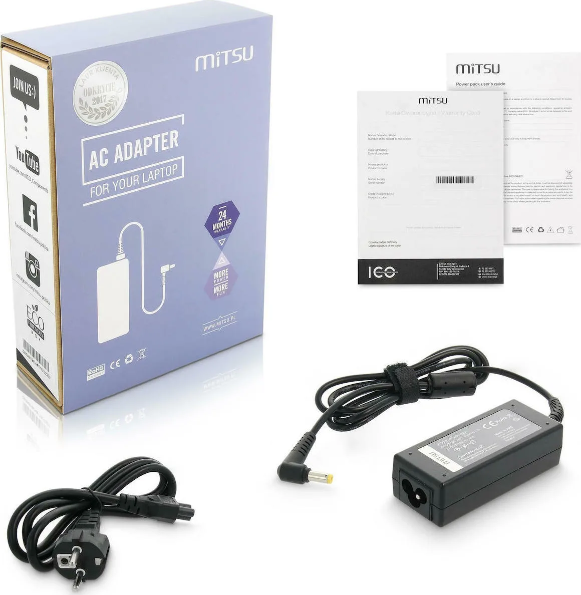 20210125123504_mitsu_ac_adapter_45w_5zm003 Mitsu Φορτιστής Laptop 45W 19V 2.37A για Acer με Αποσπώμενο Καλώδιο Τροφοδοσίας (5ZM003) - Image 1