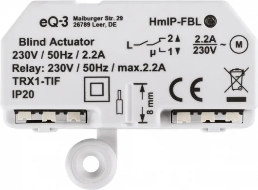 20210202090511_homematic_hmip_fbl_blinds_actuator_leyko HomeMatic HmIP-FBL Smart Switch RF 2.2A 151398A0 - Image 1