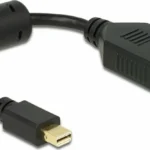 DeLock Μετατροπέας mini DisplayPort male σε DisplayPort female 1τμχ 65554