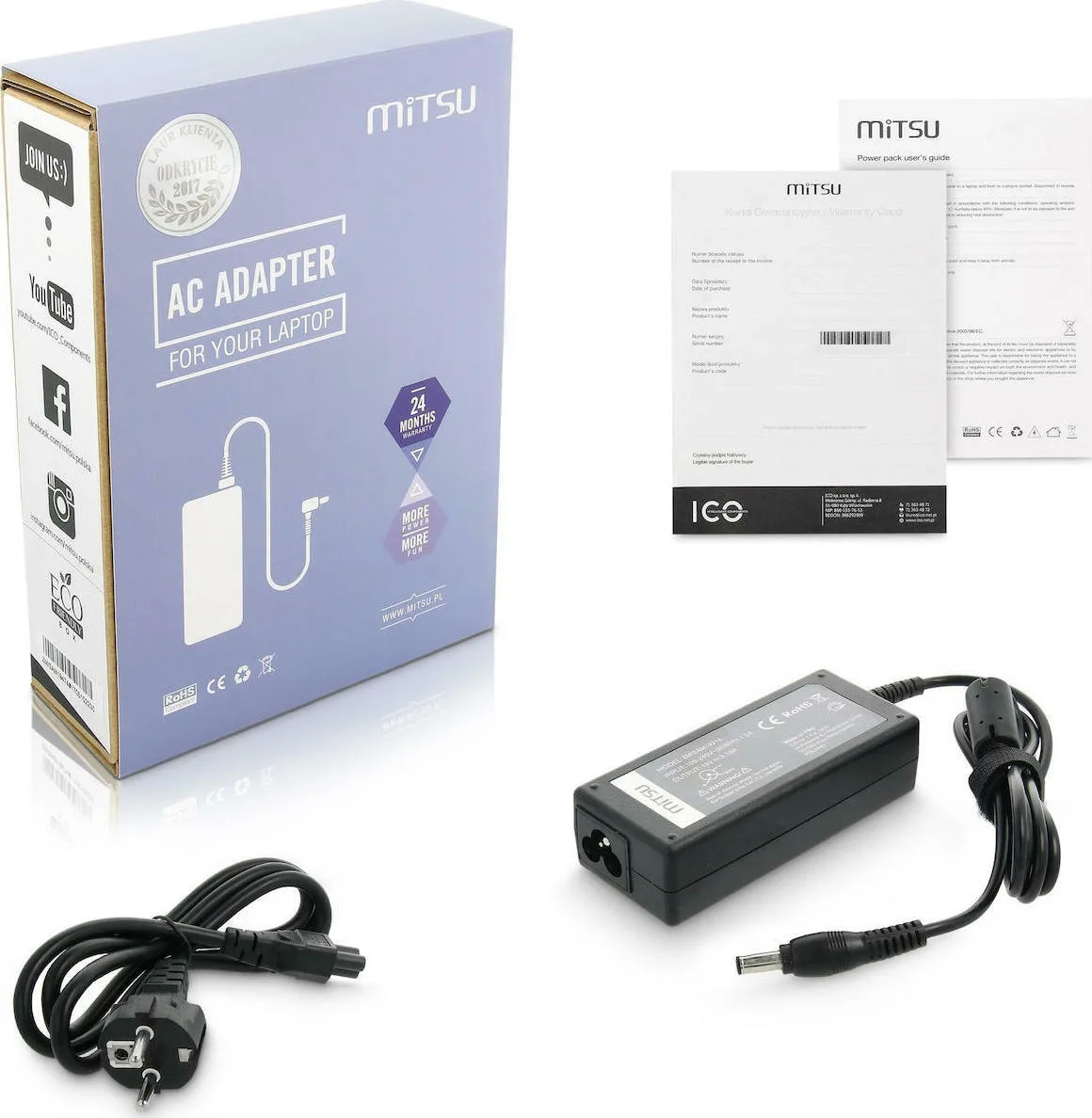 20210223123659_mitsu_ac_adapter_zm_sam19316c Mitsu Φορτιστής Laptop 60W 19V 3.16A για Samsung με Αποσπώμενο Καλώδιο Τροφοδοσίας 5ZM050 - Image 1