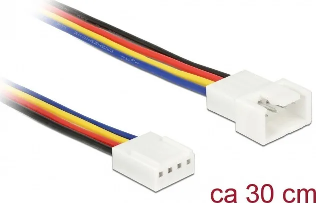 20210316090434_delock_4_pin_pwm_male_4_pin_pwm_female_cable_0_3m_kokkino_85361 DeLock 4-Pin pwm - 4-Pin pwm Cable 0.3m Κόκκινο 85361 - Image 1