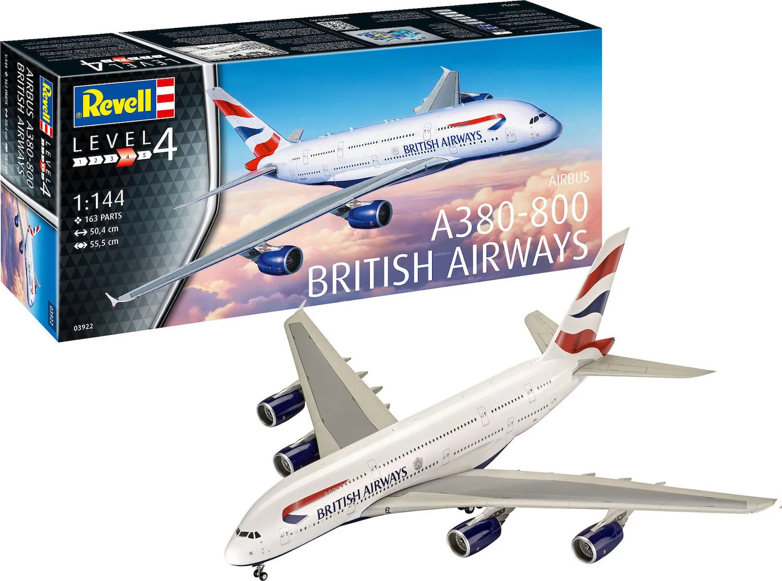 20210316104146_revell_a380_800_british_airways_1_144 Revell Φιγούρα Μοντελισμού Αεροπλάνο A380-800 British Airways 163 Κομματιών σε Κλίμακα 1:144 50.4x55.5εκ. 03922 - Image 1