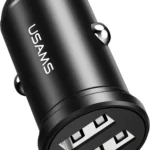 Usams C20 Φορτιστής Αυτοκινήτου 2.4A με Θύρες: 2xUSB Μαύρο Χρώμα CC114TC01