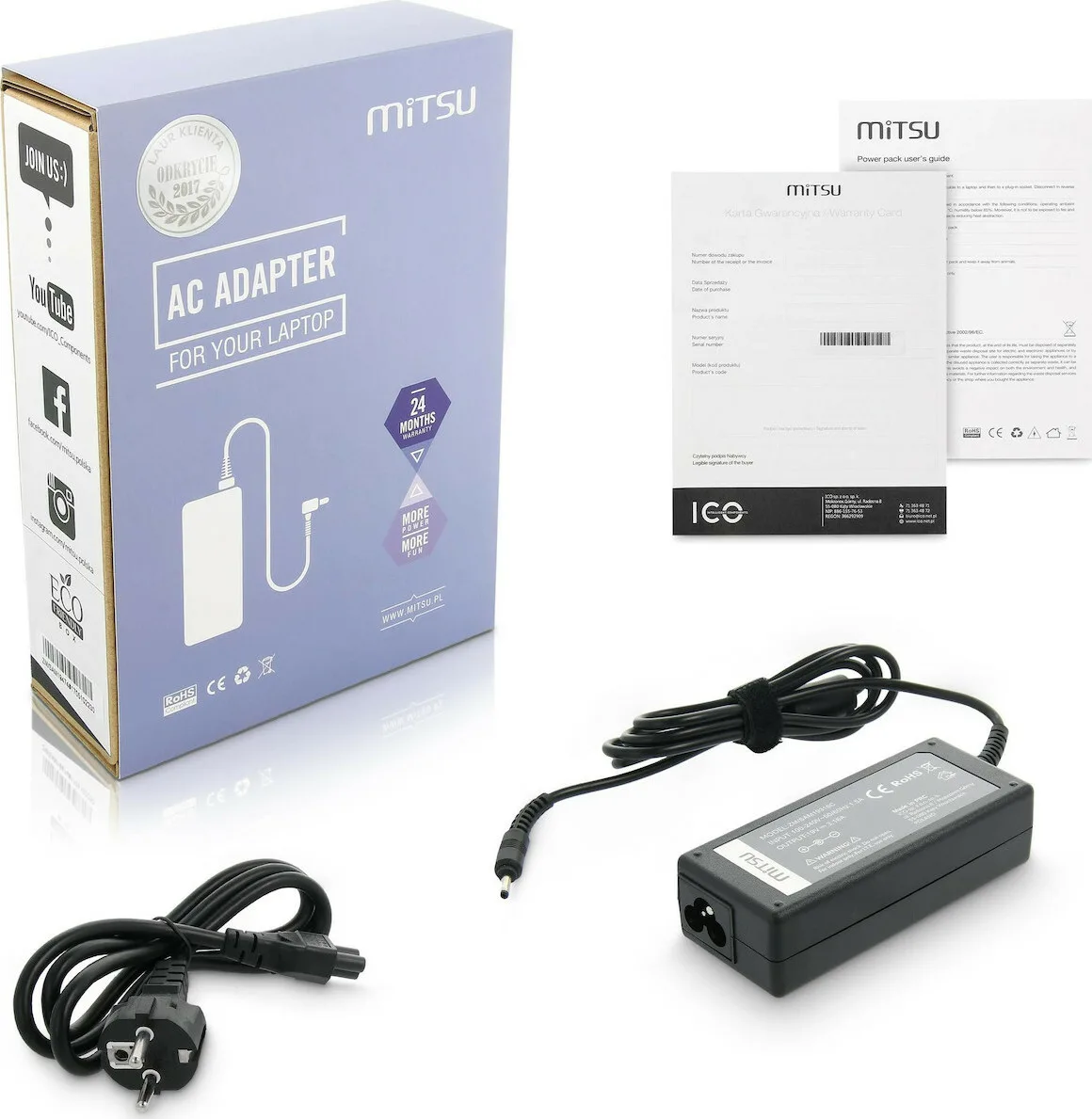20210420135245_mitsu_ac_adapter_gia_samsung_60w_19v_5zm051 Mitsu Φορτιστής Laptop 60W 19V 3.16A για Samsung με Αποσπώμενο Καλώδιο Τροφοδοσίας 5ZM051 - Image 1