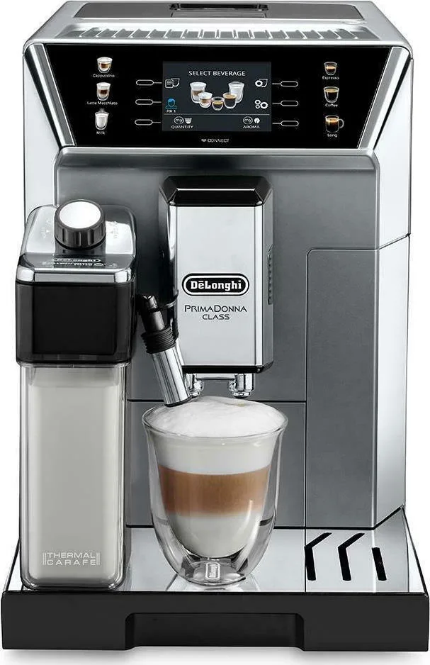 20210506170739_delonghi_ecam_550_85_ms De'Longhi PrimaDonna Class Αυτόματη Μηχανή Espresso 1450W Πίεσης 19bar για Cappuccino με Μύλο και Wi-Fi Ασημί - Image 1