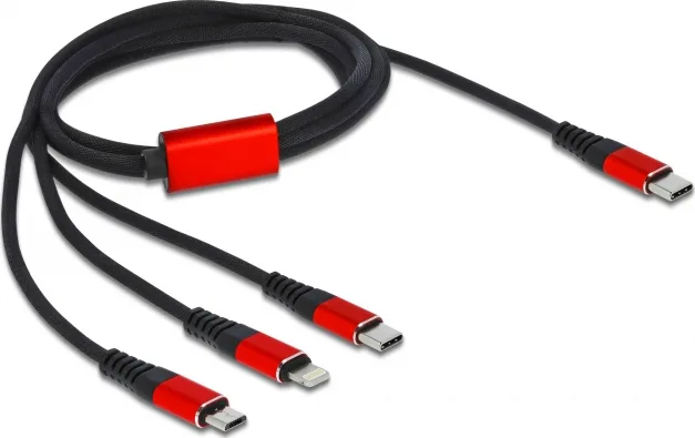 20210510132839_delock_regular_usb_to_lightning_type_c_micro_usb_cable_mayro_1m_86711 DeLock Regular USB to Lightning / Type-C / micro USB Cable 3A Μαύρο 1m (86711) - Image 1