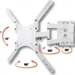 Techly ICA-PLB 136M Βάση Τηλεόρασης Τοίχου με Βραχίονα έως 55" και 45kg White Λευκό