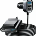 Joyroom Φορτιστής Αυτοκινήτου JR-CL05 72W 6.2A Γρήγορης Φόρτισης με Θύρες: 3xUSB 2xType-C μαζί με Καλώδιο Ενσωματωμένο Μαύρος 34473