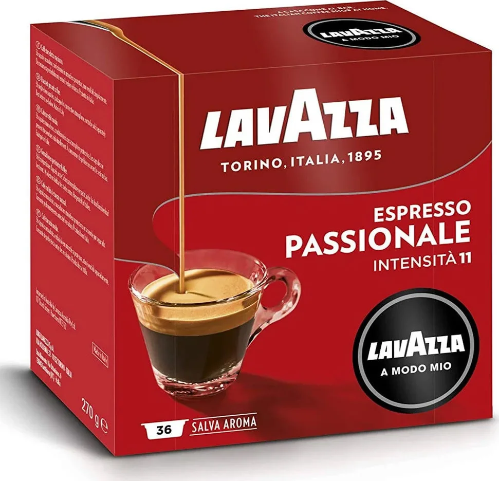 Lavazza Κάψουλες Espresso Passionale Dark Roast Συμβατές με Μηχανή LavAzza A Modo Mio 36caps - Image 1