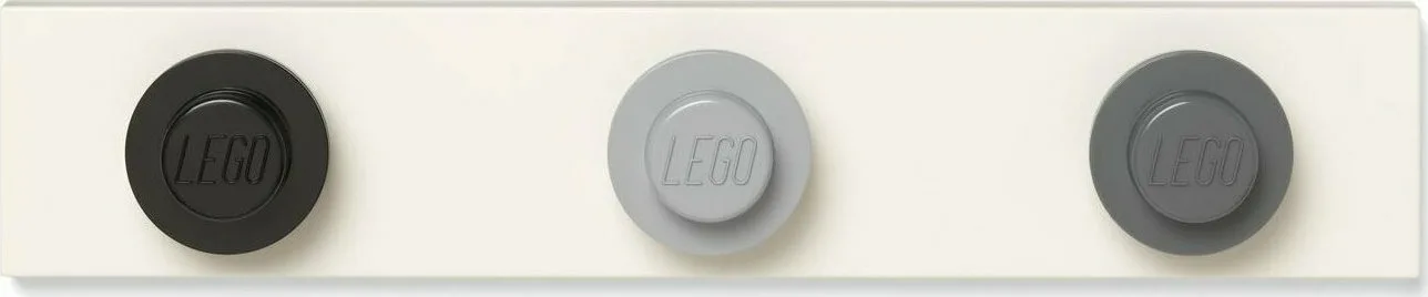 20210906162151_kremastra_toichou_plastiki_470297_6_5cm LEGO Κρεμάστρα Τοίχου Πλαστική 3 Θέσεων Λευκή 470297 33x6.5cm - Image 1