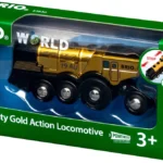 Brio Toys Golden Battery Lock Τρενάκι με Ήχο και Φως για 3+ ετών+ Ετών 33630