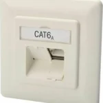 Digitus Μονή Πρίζα Δικτύου RJ45 με Πλαίσιο σε Λευκό Χρώμα DN-9007-1