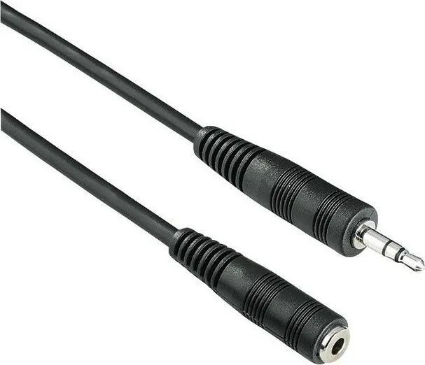 20211015164732_goobay_cable_3_5mm_male_3_5mm_female_3m_50432 Goobay Καλώδιο 3.5mm male - 3.5mm female Μαύρο 3m (50432) - Image 1