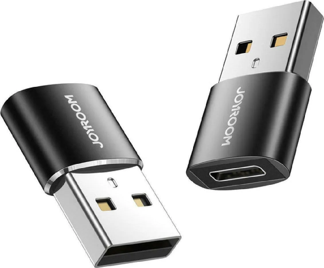 20211103154615_joyroom_usb_c_female_usb_a_male_s_h152_bk Joyroom S-H152 Μετατροπέας USB-C female σε USB-A male 2τμχ - Image 1
