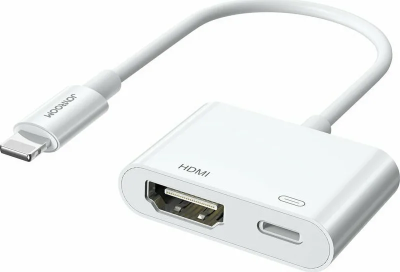 20211119110659_joyroom_lightning_male_hdmi_lightning_female_s_h141 Joyroom Μετατροπέας Lightning male σε HDMI / Lightning female Λευκό 1τμχ S-H141 - Image 1
