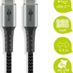 Goobay Braided USB 2.0 Cable USB-C male - USB-C 60W Γκρι 0.5m (49301)