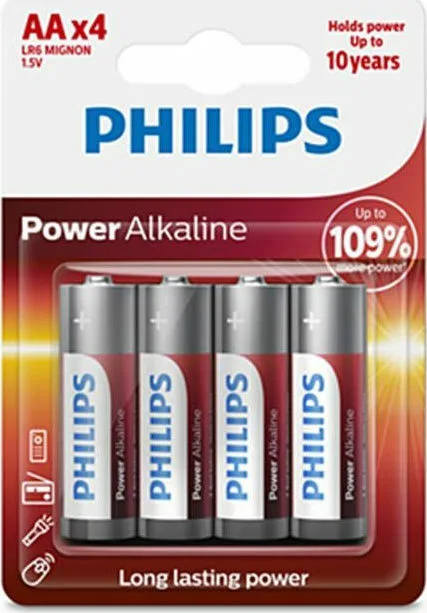 20211122150243_philips_power_alkalikes_mpataries_aa_1_5v_4tmch Μπαταρίες Αλκαλικές Philips Αα 4 Τεμ - Image 1