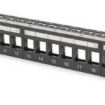 Digitus Patch Panel Keystone για Rack 1U 19" 24 Θυρών Μαύρο DN-91411-LF