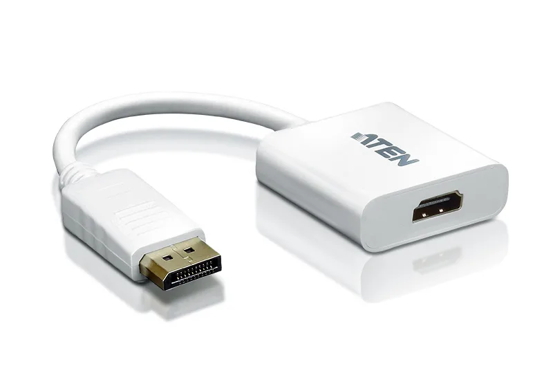 20220118115454_aten_displayport_male_hdmi_female_vc985_at Aten Μετατροπέας DisplayPort male σε HDMI female Λευκό 1τμχ VC985-AT - Image 1
