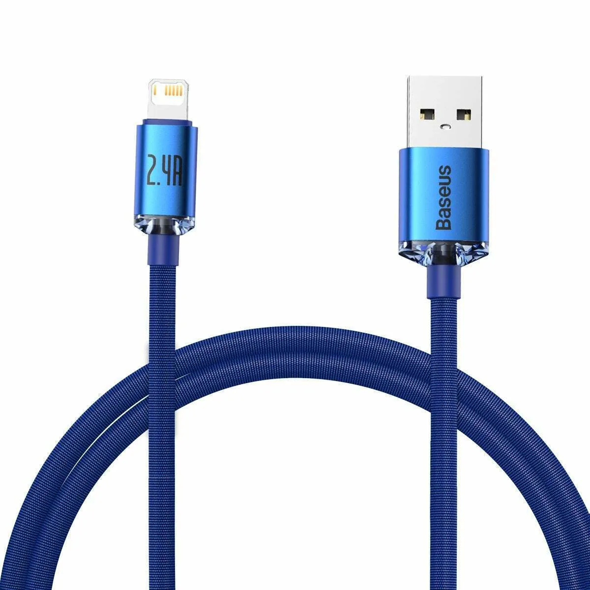 Baseus Crystal Shine Braided USB to Lightning Cable Μπλε 1.2m (CAJY000003) - Image 1