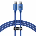Baseus Crystal Shine Braided USB 2.0 Cable USB-C male - USB-C 100W Μπλε 1.2m (CAJY000603)