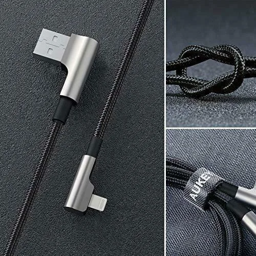 20220221154702_da78d2cd Aukey CB-AL01 Angle (90°) / Braided USB to Lightning Cable Μαύρο 2m - Image 1