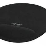 DeLock 12040 Mouse Pad (230mm) με Στήριξη Καρπού Μαύρο