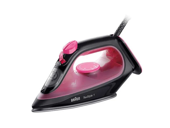 Braun Texstyle 1 SI SI1070PU Σίδερο Ατμού 2000W με Συνεχόμενη Παροχή 25gr/min και Κεραμική Πλάκα Black / Purple - Image 1