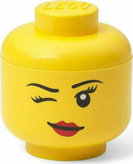 LEGO Παιδικό Κουτί Αποθήκευσης από Πλαστικό Head Κίτρινο 10x10x11cm 40331727 - Image 1