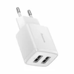 Baseus Φορτιστής Χωρίς Καλώδιο με 2 Θύρες USB-A 10.5W Λευκός (Compact 2U)