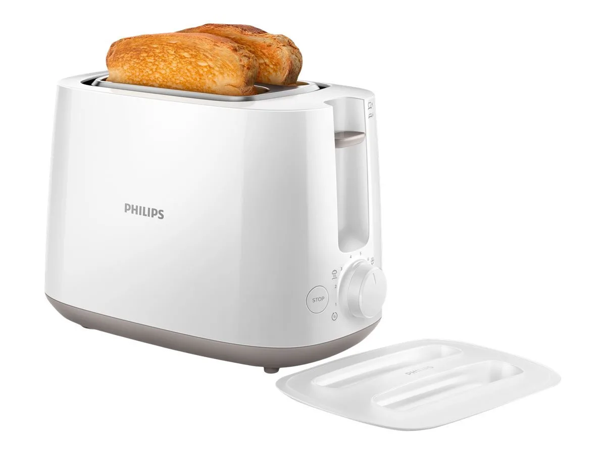 20220714110446_philips_hd2582_00_fryganiera_2_theseon_900w_leyki Philips Daily Collection HD2582/00 Φρυγανιέρα 2 Θέσεων 900W Λευκή - Image 1
