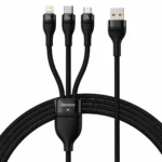 Baseus Flash Series Braided USB to Type-C / Lightning / micro USB Cable Μαύρο 1.2m (CASS030001)