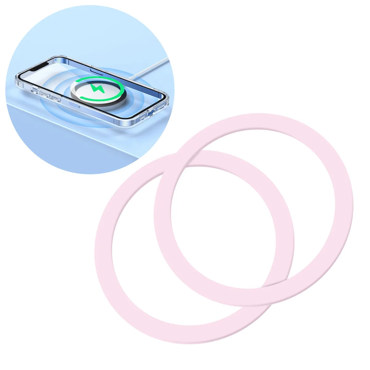 Joyroom Metal Magnetic Set Rings Smartphone JR-MAG-M3 (2τμχ) Κινητού σε Ροζ χρώμα - Image 1