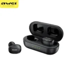 Awei T13 Pro In-ear Bluetooth Handsfree Ακουστικά με Αντοχή στον Ιδρώτα και Θήκη Φόρτισης Μαύρα