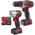 Einhell TE-CD 12/1 Li +22+CL Σετ Δραπανοκατσάβιδο & Φακός 12V με 2 Μπαταρίες 2Ah