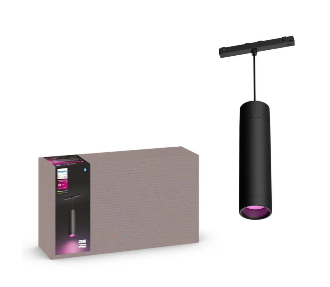 Philips Κρεμαστό Φωτιστικό Μαύρο LED με Πολύχρωμο RGB Φωτισμό Ράγα 28.8x17.7εκ. 929003115901 - Image 1