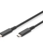 Digitus USB 2.0 Cable USB-C male - USB-C 100W PD Μαύρο 0.8m AK-300343-008-S