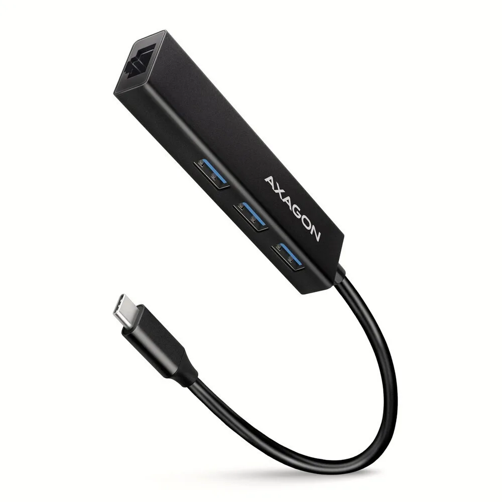 20221124161147_axagon_usb_3_2_hub_3_thyron_me_syndesi_usb_c_ethernet_hmc_gl3a Axagon v1 USB 3.2 Hub 3 Θυρών με σύνδεση USB-C / Ethernet HMC-GL3A - Image 1
