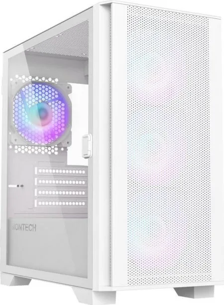 Montech AIR 100 ARGB Gaming Mini Tower Κουτί Υπολογιστή με Πλαϊνό Παράθυρο Λευκό - Image 1