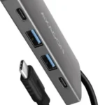 Axagon USB 3.2 Hub 4 Θυρών με σύνδεση USB-C Γκρι (HMC-4G2)