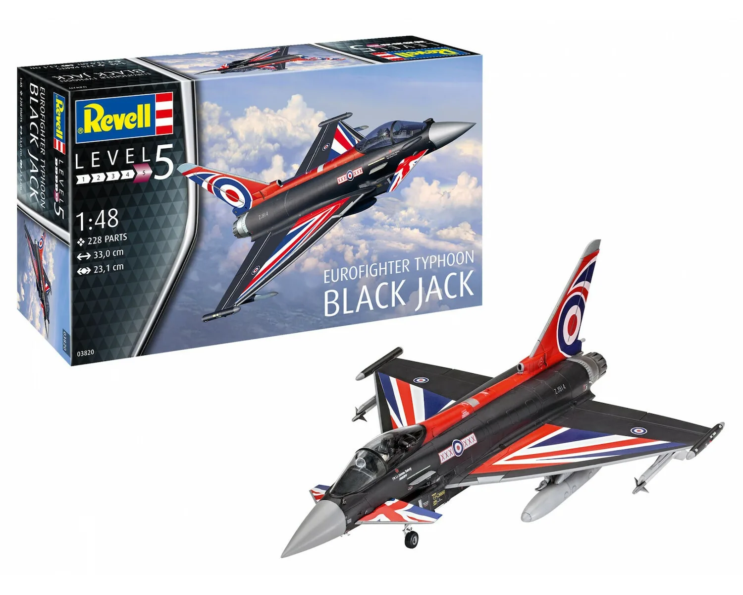 20230105101005_revell_figoura_montelismou_aeroplano_eurofighter_typhoon_black_jack_228_kommation_se_klimaka_1_48_03820 Revell Eurofighter Typhoon Black Jack Φιγούρα Μοντελισμού Αεροπλάνο Μαύρη 228 Κομματιών σε Κλίμακα 1:48 03820 - Image 1