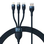 Baseus Flash Series Ⅱ Braided USB to Lightning / Type-C / micro USB Cable Μπλε 1.2m (CASS040003)