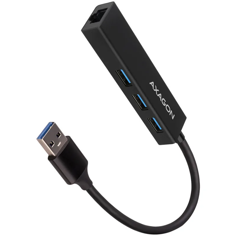Axagon HMA-GL3A USB 3.2 Hub 4 Θυρών με σύνδεση USB-A / Ethernet (HMA-GL3A) - Image 1