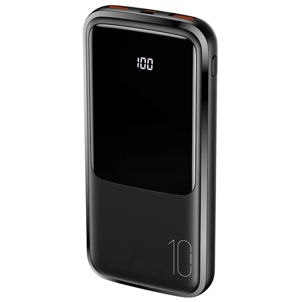 20230306140315_usams_pb58_power_bank_10000mah_me_2_thyres_usb_a_kai_thyra_usb_c_power_delivery_quick_charge_3_0_mayro Usams PB58 Power Bank 10000mAh με 2 Θύρες USB-A και Θύρα USB-C Power Delivery / Quick Charge 3.0 Μαύρο - Image 1
