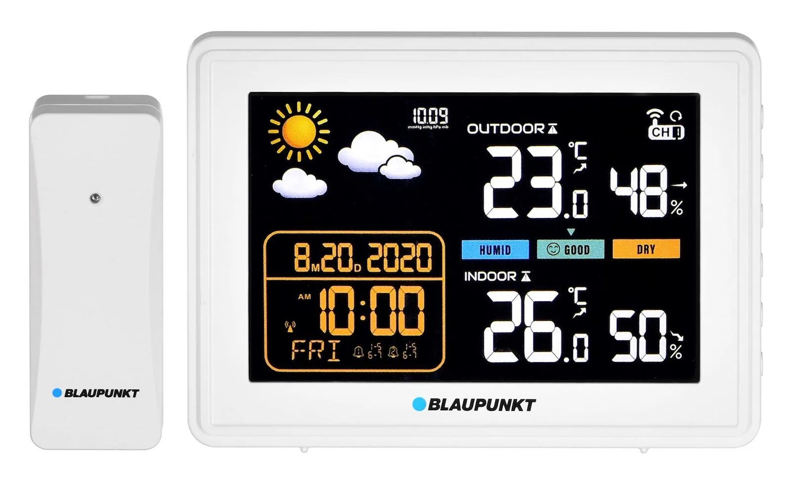 20230420123818_blaupunkt_311874_meteorologikos_stathmos_psifiakos_epitrapezios_leykos Blaupunkt 311874 Μετεωρολογικός Σταθμός Ψηφιακός Επιτραπέζιος Λευκός - Image 1